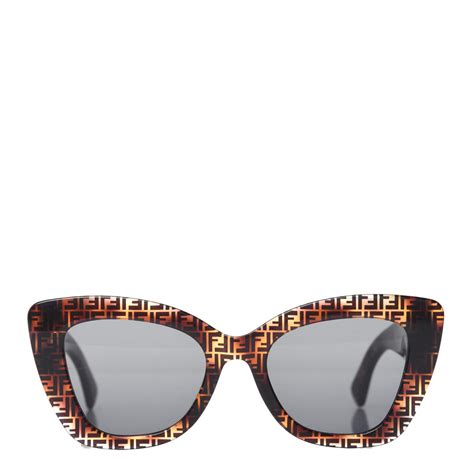 Fendi™ 0435/S 0H7PM2 52 Tortoise Camouflage Sunglasses.